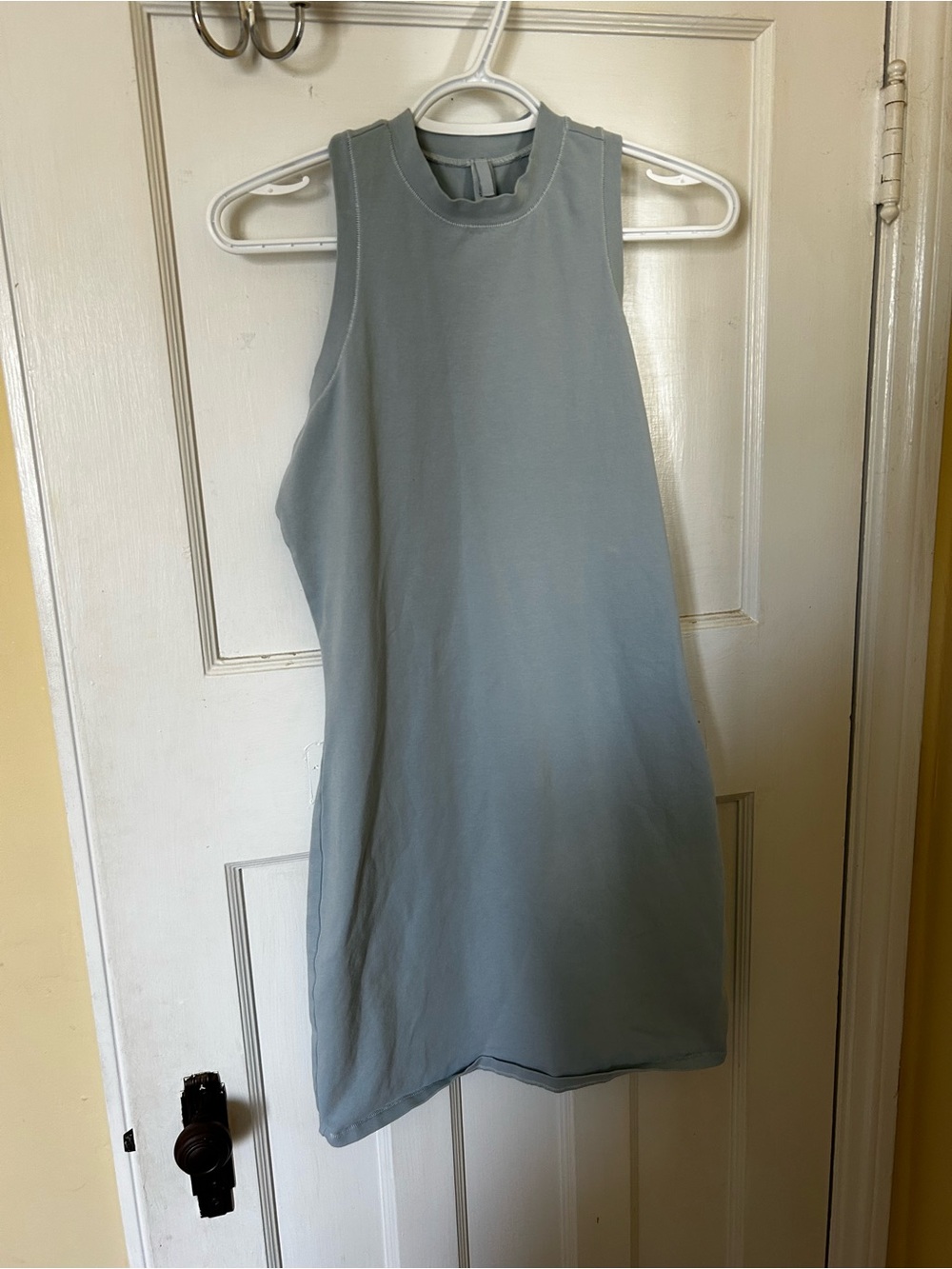 Sleeveless Skims Dress in Dusty Blue